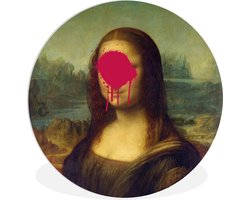 WallCircle - Wandcirkel ⌀ 60 - Mona Lisa - Leonardo da Vinci - Kunst - Ronde schilderijen woonkamer - Wandbord rond - Muurdecoratie cirkel - Kamer decoratie binnen - Wanddecoratie muurcirkel - Woonaccessoires