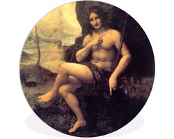 WallCircle - Wandcirkel ⌀ 60 - St John in the wilderness - Leonardo da Vinci - Ronde schilderijen woonkamer - Wandbord rond - Muurdecoratie cirkel - Kamer decoratie binnen - Wanddecoratie muurcirkel - Woonaccessoires