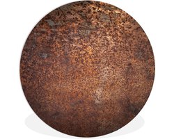 WallCircle - Wandcirkel ⌀ 60 - Staal - Roest - Brons - Structuur - Ronde schilderijen woonkamer - Wandbord rond - Muurdecoratie cirkel - Kamer decoratie binnen - Wanddecoratie muurcirkel - Woonaccessoires