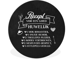 WallCircle - Wandcirkel ⌀ 60 - TAALFOUT! RECEPT VOR IPV RECEPT VOOR - Ronde schilderijen woonkamer - Wandbord rond - Muurdecoratie cirkel - Kamer decoratie binnen - Wanddecoratie muurcirkel - Woonaccessoires