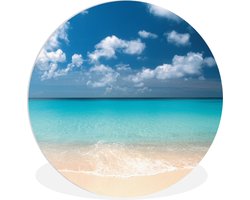 WallCircle - Wandcirkel ⌀ 60 - Zomer - Strand - Curaçao - Ronde schilderijen woonkamer - Wandbord rond - Muurdecoratie cirkel - Kamer decoratie binnen - Wanddecoratie muurcirkel - Woonaccessoires