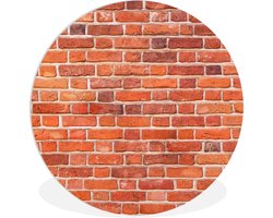 WallCircle - Wandcirkel ⌀ 90 - Baksteen - Muren - Robuust - Ronde schilderijen woonkamer - Wandbord rond - Muurdecoratie cirkel - Kamer decoratie binnen - Wanddecoratie muurcirkel - Woonaccessoires