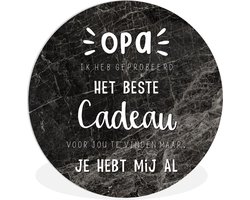 WallCircle - Wandcirkel ⌀ 90 - Het beste cadeau - Spreuken - Opa - Quotes - Ronde schilderijen woonkamer - Wandbord rond - Muurdecoratie cirkel - Kamer decoratie binnen - Wanddecoratie muurcirkel - Woonaccessoires