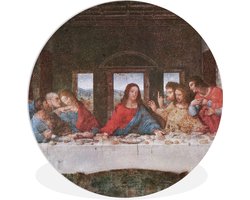WallCircle - Wandcirkel ⌀ 90 - Het laatste avondmaal - Leonardo da Vinci - Ronde schilderijen woonkamer - Wandbord rond - Muurdecoratie cirkel - Kamer decoratie binnen - Wanddecoratie muurcirkel - Woonaccessoires