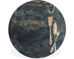 WallCircle - Wandcirkel ⌀ 90 - Keukengerei - Keukengereedschap - Vintage - Landelijk - Ronde schilderijen woonkamer - Wandbord rond - Muurdecoratie cirkel - Kamer decoratie binnen - Wanddecoratie muurcirkel - Woonaccessoires