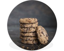 WallCircle - Wandcirkel ⌀ 90 - Koekjes met chocoladestukjes - Ronde schilderijen woonkamer - Wandbord rond - Muurdecoratie cirkel - Kamer decoratie binnen - Wanddecoratie muurcirkel - Woonaccessoires
