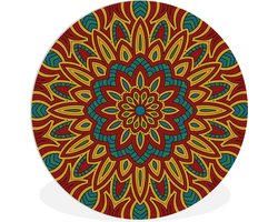 WallCircle - Wandcirkel ⌀ 90 - Mandala natuurlijke elementen - Ronde schilderijen woonkamer - Wandbord rond - Muurdecoratie cirkel - Kamer decoratie binnen - Wanddecoratie muurcirkel - Woonaccessoires