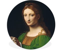 WallCircle - Wandcirkel ⌀ 90 - Maria Magdalena - Leonardo da Vinci - Ronde schilderijen woonkamer - Wandbord rond - Muurdecoratie cirkel - Kamer decoratie binnen - Wanddecoratie muurcirkel - Woonaccessoires