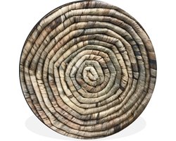 WallCircle - Wandcirkel - Muurcirkel - Cirkel - Riet - Mand - Aluminium - Dibond - ⌀ 60 cm - Binnen en Buiten