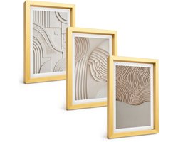 Wallfluent 3-Delige Schilderij Set - Uitzichten Op Santorini En De Griekse Architectuur Van De Stad Oia. - 40 x 60 cm - Wanddecoratie - Schilderijen Set - Kantoor - Woonkamer Decoratie