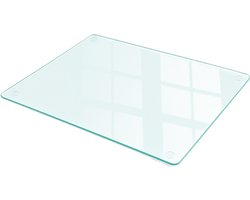 Wallfluent Glazen Snijplank - 60 cm x 52 cm - Transparant Snijplanken van Glas - Rechthoekig - Serveerplank van glas - Kookbenodigdheden - Anti-Slip Snijplanken - Minimalistische Keukenaccessoires