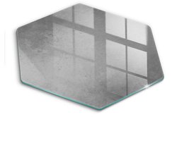 Wallfluent Glazen Snijplanken - Betonnen textuur achtergrond Snijplanken Glas - h40 cm - Grijs Snijplanken van Glas - Glazen Hakplank - Design Glazen Snijplank Keuken - Antislip Glazen Serveerplank