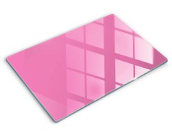 Wallfluent Glazen Snijplanken - Roze Snijplanken Glas - 80 cm x 52 cm - Roze Snijplanken van Glas - Keuken Snijplank Glas - Hygiënische Snijplank van Glas - Antislip Hakplank van Glas