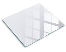 Wallfluent Glazen Snijplanken - Wit Snijplanken Glas - 60 cm x 52 cm - Wit Snijplanken van Glas - Glazen Keukenplank - Snijplank van Glas met Print - Antislip Keuken Snijplank Glas