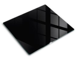 Wallfluent Glazen Snijplanken - Zwart Snijplanken Glas - 60 cm x 52 cm - Zwart Snijplanken van Glas - Keuken Snijplank Glas - Hygiënische Snijplank van Glas - Antislip Hakplank van Glas