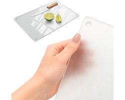 Wallfluent - Mat glas Snijplank - 52x30 cm - Rechthoek Glazen Keukenplank - Snijplank van Glas met Print - Antislip Glazen Serveerplank