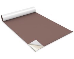 Wallfluent Meubelfolie - Donkerbruin Meubelsticker - 100 cm x 50 cm - Eén kleur Meubelfolie - Plakfolie Meubels - Zelfklevende Meubelwrap - Decoratieve Folie - Meubel Make-Over - Plakfolie Mat