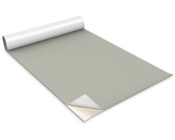 Wallfluent Meubelfolie - Grijsgroen Meubelsticker - 100 cm x 50 cm - Eén kleur Meubelfolie - Plakfolie Meubels - Zelfklevende Meubelwrap - Decoratieve Folie - Meubel Make-Over - Plakfolie Mat