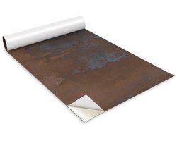 Wallfluent Meubelfolie - Oud plaatwerkmotief Meubelsticker - 100 cm x 50 cm - Bruin Meubelfolie - Plakfolie Meubels - Kastdeuren Folie - Decoratieve Folie - Folie Voor Meubels - Meubelvernieuwing Zonder Schilderen