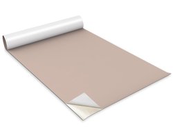 Wallfluent Meubelfolie - Romig Meubelsticker - 100 cm x 50 cm - Eén kleur Meubelfolie - Kastfolie - Meubelvernieuwing Zonder Schilderen - Plakfolie Meubels - Zelfklevende Meubelwrap - Meubel Make-Over