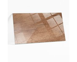 Wallfluent - Natuurlijk Houtpatroon Glazen Plaat - 140 x 70 cm - Bruin Glasplaat Tafel - Rechthoekig Tafelblad Glas - Gehard Glas - Glazen Tafelblad Geschikt voor de Keukentafel