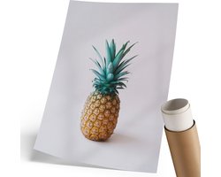 Wallfluent Polycanvas Poster - Sneeuwbol Gdańsk, Illustratie - 297 x 420 mm - Blauw Motief - Rechthoek - Decoratieve poster - Woonkamer, Slaapkamer, Kantoor - Modern
