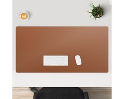Wallfluent - Retro Baksteen Bureau Onderlegger - 120x60 cm - Bruin Bureau Pad - Levendige en warme kleuren Bureau Onderlegger Groot - Onderlegger Bureau - Muis- en toetsenbord mat - Bureauonderlegger Groot