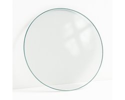 Wallfluent - Tafelblad Glas - 60 cm - Transparante Glasplaat - Rond Tafelblad Glas - Gehard Glas - Gehard Glazen Tafelblad Voor de Eettafel in de Eetkamer - Glasplaat Tafel - Glazen Tafelblad