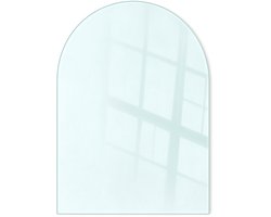 Wallfluent Transparant Kachel Vloerplaat - Halfrond Plaat Voor Onder Houtkachel - 100x100 cm - Halfrond - Plaat Onder Houtkachel