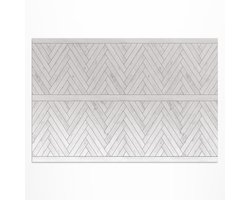 Wallfluent Vinyl Buitenkleed - Buitenkleed Voor Balkon Visgraatplanken, Licht Parket - 150 x 225 cm - Rechthoek Hoogwaardig PVC Materiaal - Grijs Eenvoudig Te Reinigen Vloerkleed - Textuur Decoratief Buitentapijt - Voor Buitenkeuken Of Loungehoek