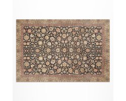 Wallfluent Vinyl Buitenkleed - PVC Buitenkleed Pioenrozen In Een Oude Vintage Stijl - 60 x 90 cm - Rechthoek PVC Vloerkleed - Bruin Waterdicht Buitenkleed - Bloemen En Planten Modern Buitenkleed - Voor Balkon, Terras En Veranda