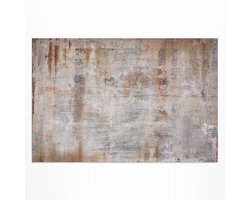 Wallfluent Vinyl Buitenkleed - Vinyl Patio Kleed Metalen Roest Industriële Stijl - 80 x 120 cm - Rechthoek Met Pes Versterking - Grijs Duurzaam Vinyl Tapijt - Textuur Minimalistisch Buitenkleed - Buiten Vloerkleed Voor Tuin