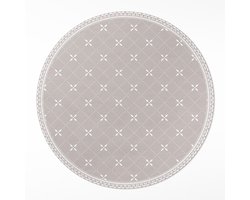 Wallfluent Vinyl Tapijt - Stijlvol Minimalistisch Decoratief Patroon Vinylmat - 50 cm - Rechthoek Vloerkleed Op Vinyl - - Beige PVC Floor Mat - Haltapijt - Kantoortapijt