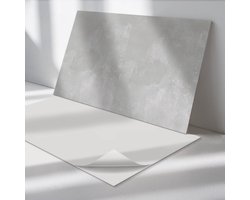 Wallfluent Vinyl Wandpaneel - Abstract textuureffect Wandpaneel PVC - 100 cm x 50 cm - Grijs Vinyl Wandpaneel - Set van 1 - Rechthoekig Wandbekleding Vinyl - Texturen Wandpaneel - Zelfklevend Wandpaneel - Wandpaneel Keuken en Badkamer