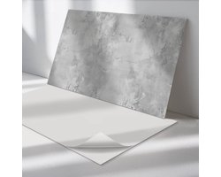 Wallfluent Vinyl Wandpaneel - Betonnen textuur met krassen Zelfklevend Wandpaneel - 100 cm x 50 cm - Grijs PVC wandpaneel - Set van 1 - Rechthoekig Wandbekleding Vinyl - Texturen Wandpaneel - PVC Muurpaneel - Wandpaneel Keuken en Badkamer