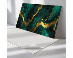 Wallfluent Vinyl Wandpaneel - Golven van abstracte structuur Vinyl Wandbekleding - 120 cm x 60 cm - Groente PVC wandpaneel - 1 stuk - Rechthoekig Wandbekleding Vinyl - Abstractie Wandpaneel - Zelfklevend Muurpaneel - Wandpaneel Keuken en Badkamer