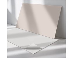 Wallfluent Vinyl Wandpaneel - Kleur Lichtbeige Zelfklevend Wandpaneel - 100 cm x 50 cm - Romig PVC wandpaneel - Set van 1 - Rechthoekig Wandbekleding Vinyl - Patroon Wandpaneel - PVC Muurpaneel - Wandpaneel Keuken en Badkamer