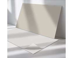 Wallfluent Vinyl Wandpaneel - Licht crèmekleur Wandpaneel PVC - 100 cm x 50 cm - Romig Vinyl Wandpaneel - Set van 1 - Rechthoekig Wandbekleding Vinyl - Patroon Wandpaneel - Zelfklevend Wandpaneel - Wandpaneel Keuken en Badkamer