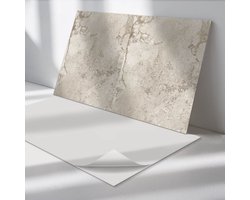 Wallfluent Vinyl Wandpaneel - Natuursteen in structuur Zelfklevend Wandpaneel - 120 cm x 60 cm - Beige PVC wandpaneel - Set van 1 - Rechthoekig Wandbekleding Vinyl - Texturen Wandpaneel - PVC Muurpaneel - Wandpaneel Keuken en Badkamer