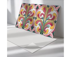 Wallfluent Vinyl Wandpaneel - Plantenpatroon met golven Zelfklevende Wandbekleding - 120 cm x 60 cm - Groente Vinyl Wandpaneel - 1 stuk - Rechthoekig Wandbekleding Vinyl - Texturen Wandpaneel - Wandpaneel PVC - Wandpaneel Keuken en Badkamer