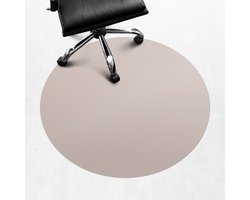 Wallfluent - Vloerbeschermer Beige steen - 100 cm - Lichtbruin Bureaustoel Vloerbeschermer - Rond - Vloerbeschermer Groot-Stoel Mat-Werkplekdecoraties - Pastel- en aardse kleuren