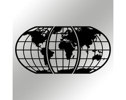 Wallity: Deco Metalen Wandaccessoire 100% Metaal (1 Dikte)Zwart