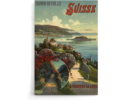 Walljar - Suisse - Muurdecoratie - Poster