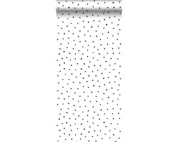 Walls4You behang kleine stipjes zwart wit - 935303 - 53 cm x 10,05 m