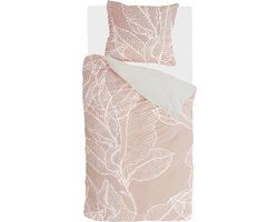 Walra Dekbedovertrek Leaves & Trees - 140x220 - 100% Katoen - Cognac
