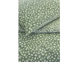 Walra Dekbedovertrek Petites Fleurs - 200x220 - 100% Katoen (BCI) - Groen