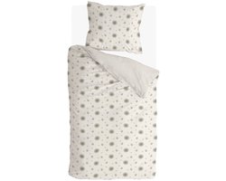Walra Dekbedovertrek Vintage Floral - 140x220 - 70% gerecycled Katoen (GRS) / 30% Katoen (BCI) - Zand