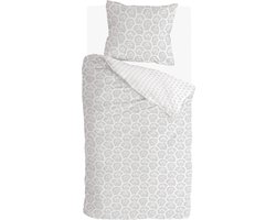 Walra Dekbedovertrek Vintage Memory - 140x220 - 100% Katoen (BCI) - Grijs