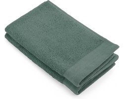 WALRA Gastendoek Soft Cotton Legergroen - 2x 30x50 cm