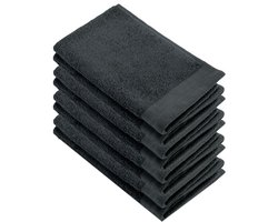 Walra Gastendoek - Soft Cotton - Set van 8 - Hotel Kwaliteit - 100% katoen - 550 g/m² - 30x50 cm - Antraciet
